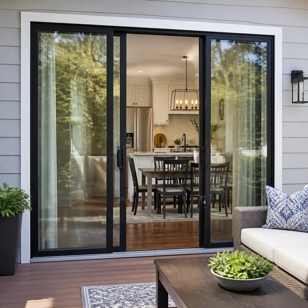 Sliding glass doors